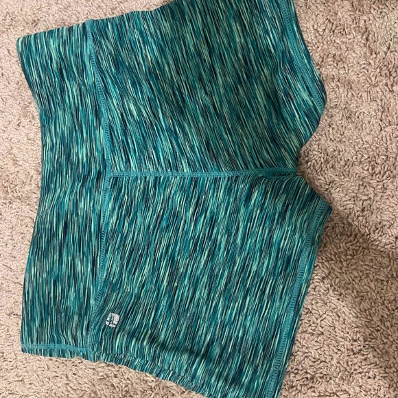 fabletics teal heather booty shorts - Picture 1 of 2